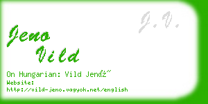 jeno vild business card